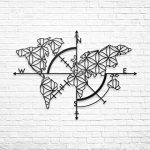 brujula metal para pared decorativa