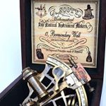 brujula decorativa sextante de laton