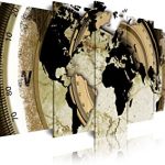 Cuadro mapamundi brujula